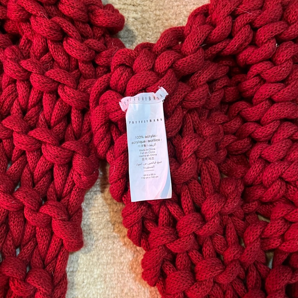 Bundle of 2 Pottery Barn Colossal Throws!